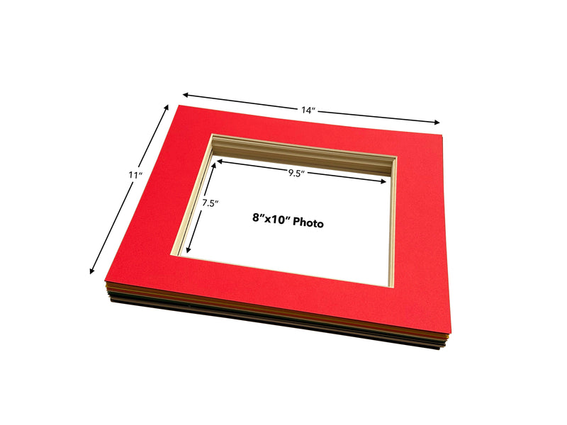 Set of 20 - 11x14 Picture Frame Matting for Display 8x10 Photo - Variety Colors - sfDisplay.com