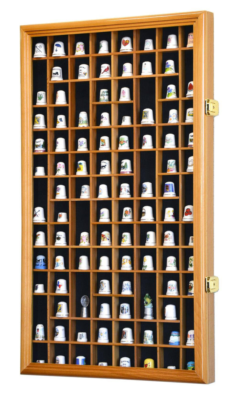 100 Opening Thimble / Small Miniature Display Case Cabinet - sfDisplay.com