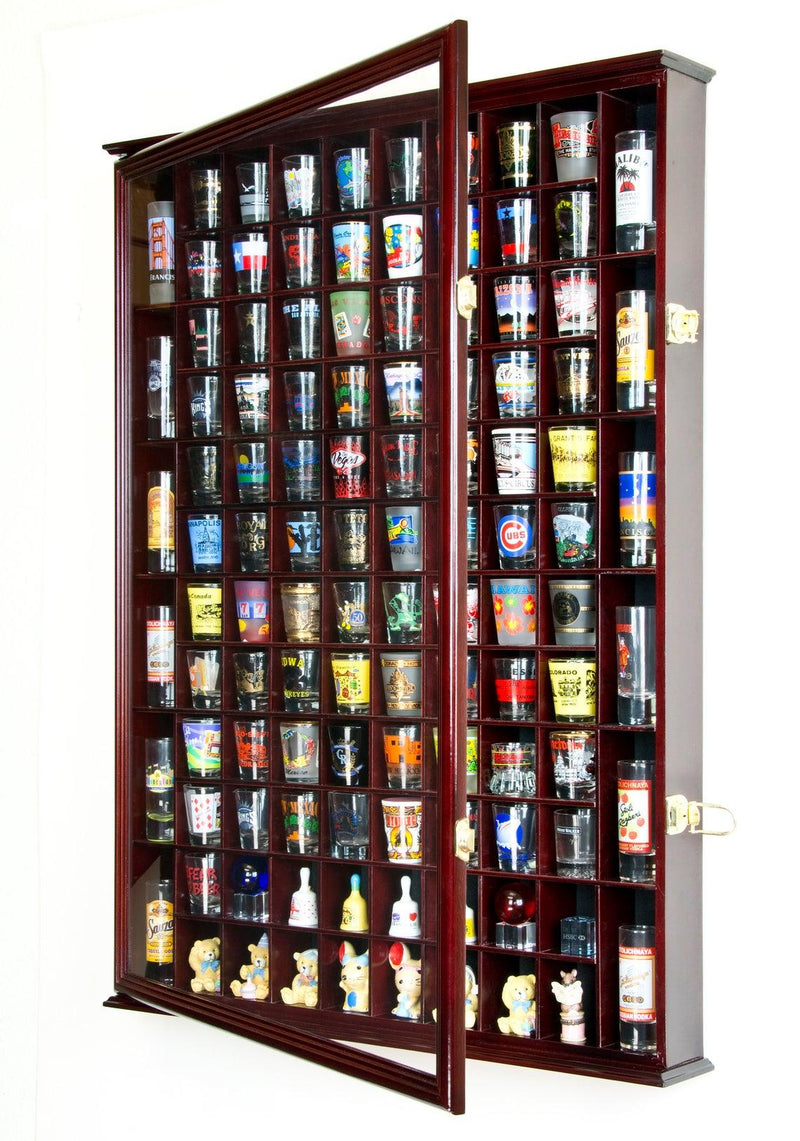 108 Shot Glass Display Case Cabinet - sfDisplay.com