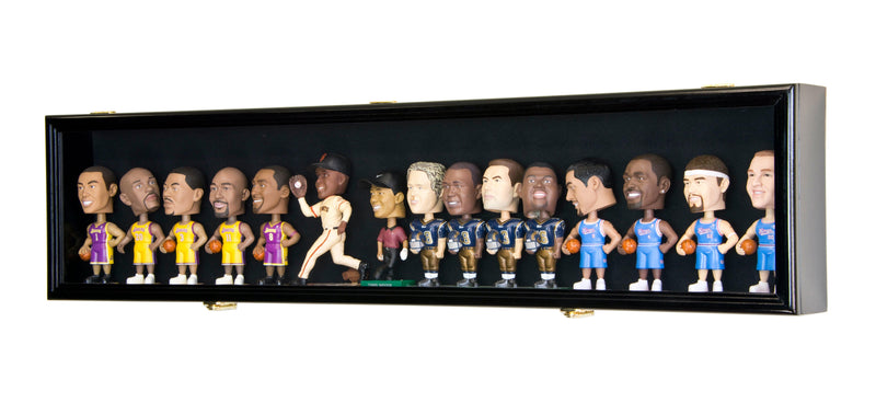 Long Bobblehead Figurine Display Case Cabinet - sfDisplay.com