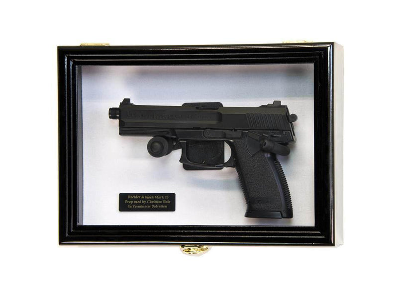 Single Pistol Handgun Display Case Wall Mount Cabinet - sfDisplay.com