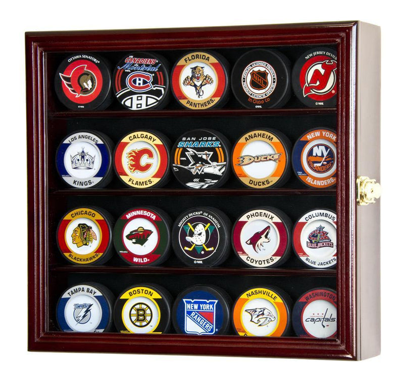 20 Hockey Puck Display Case Cabinet - sfDisplay.com