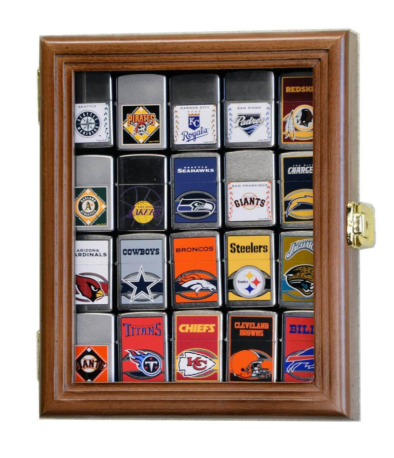 20 Zippo Lighter Display Case Cabinet - sfDisplay.com