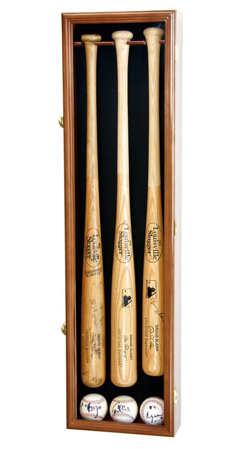 3 Baseball Bat Display Case Cabinet - sfDisplay.com