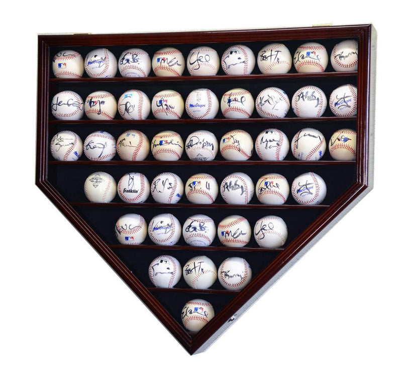 43 Baseball Ball Display Case Cabinet - Home Plate Shaped - sfDisplay.com