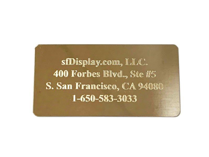 4x2 Engraving Plate with 4 lines of text - sfDisplay.com