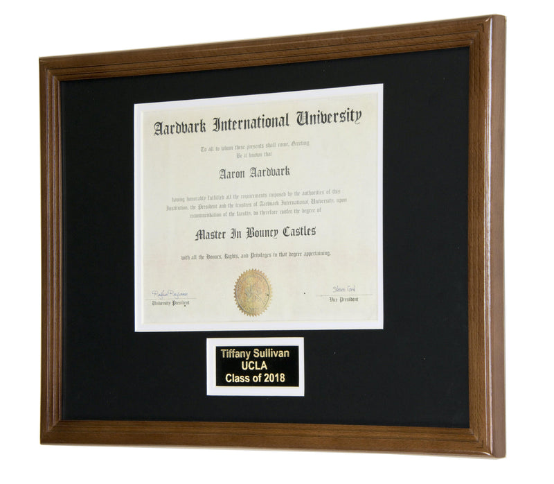 Diploma and Graduation Tassel Display Frame (w/ Custom Matting Colors) - sfDisplay.com