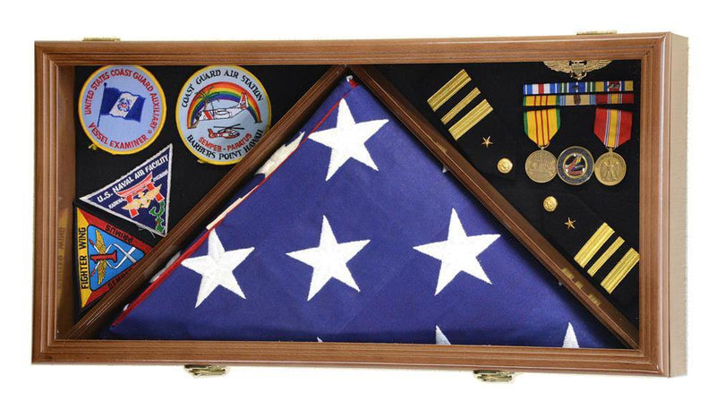 Flag and Medals Display Case Cabinet - sfDisplay.com