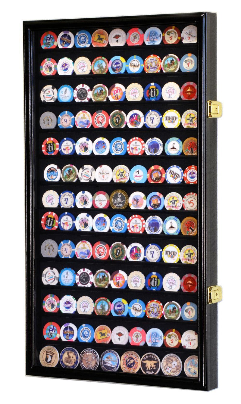 117 Casino Chip / Coin Display Case Cabinet - sfDisplay.com