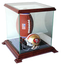 Glass Display Case (for Basketball, Soccer Ball, Football, Baseball Glove, Helmets and more) - sfDisplay.com