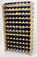 8X Bottles Pine Wood Modular Wine Rack Stackable (8 Bottles per Row) - sfDisplay.com