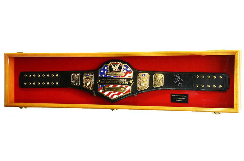 Wrestling Belt Display Case Cabinet (54") - sfDisplay.com