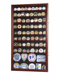 Large Military Challenge Coin Display Case Cabinet - sfDisplay.com