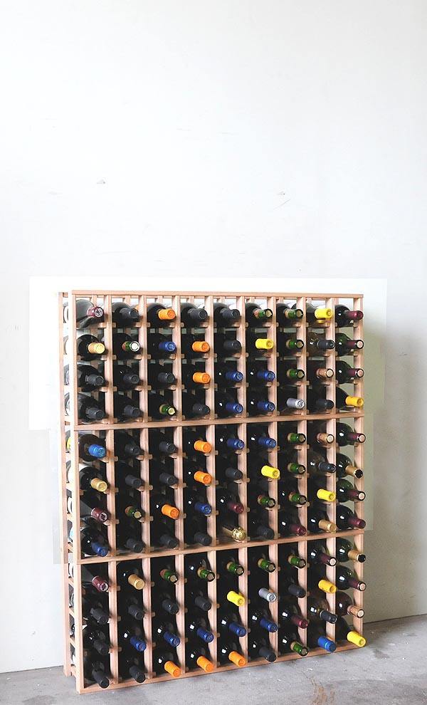 Designer Collections 108-Bottle 9-Column 12-Row Wine Storage Rack - sfDisplay.com